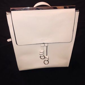 Zara white backpack